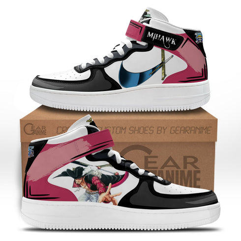 Dracule Mihawk Sneakers Air Mid Custom OP Anime -kengät
